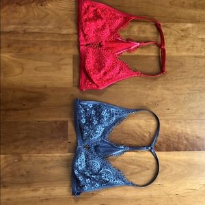 Two Victoria Secret Racer Back Bralettes